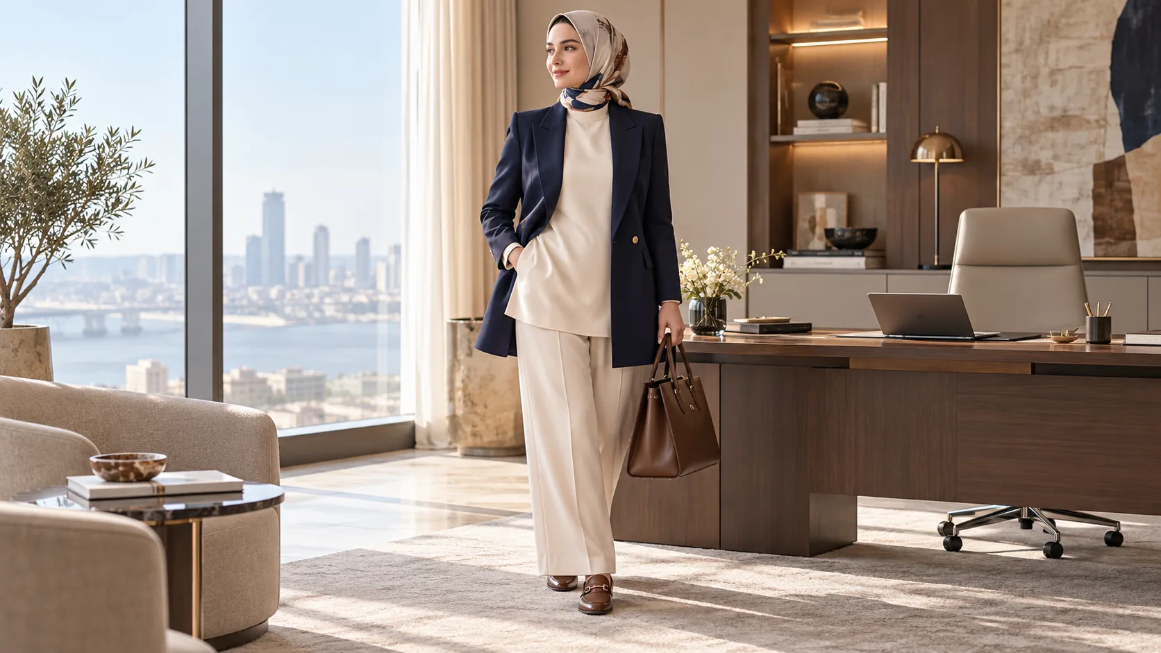 Ofis İçin Tesettür Kombin Önerileri